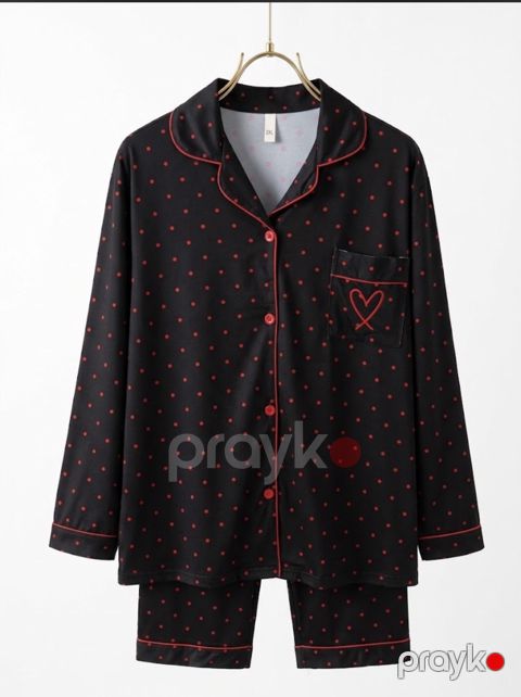 Şalvarlı pijama dəsti qadınlar üçün VC_2840002, pambıq, qara, ölçü L — Bakı