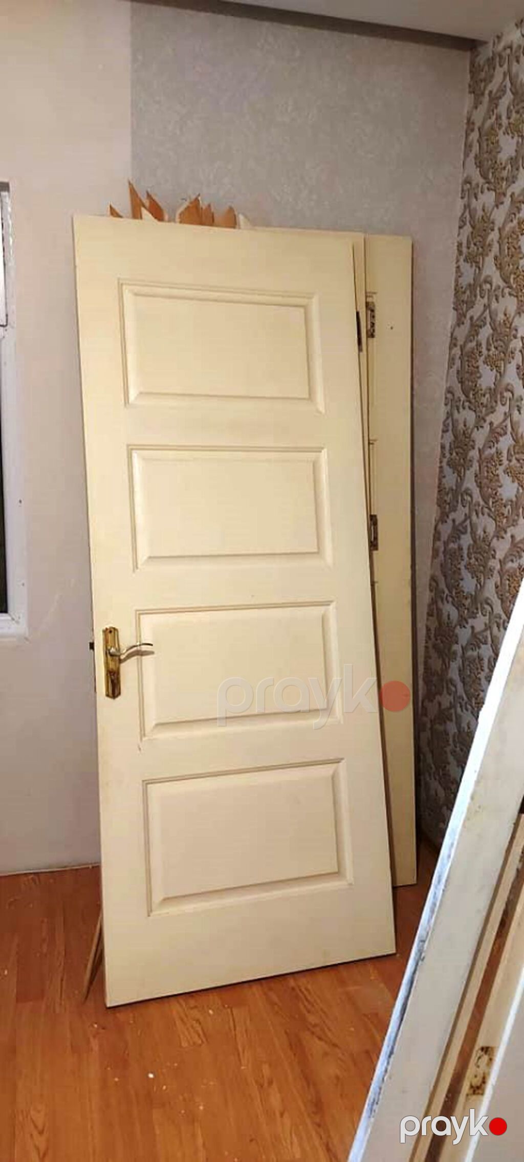 3 ədəd otaq qapısı - Model: 4 panelli, açıq krem rəng - Komplekt — Pəncərələr, qapılar, balkonlar, Bakı (5)