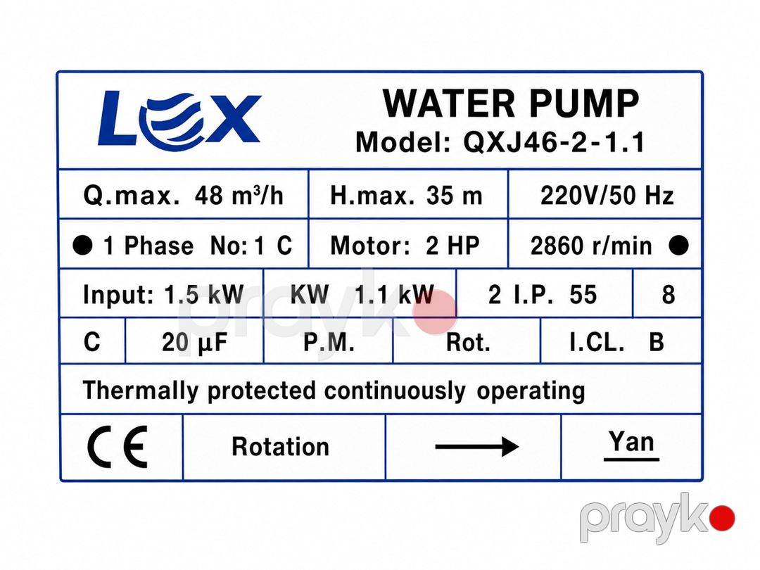 Su nasosu Loxx 1500W — Mallar, Bakı (2)