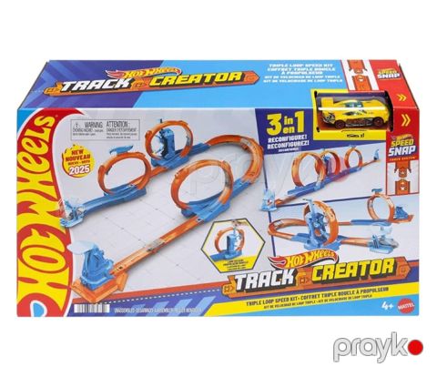 Oyuncaq maşın Hot Wheels Speed Snap Track Creator Triple Loop Speed Kit 164 — Bakı