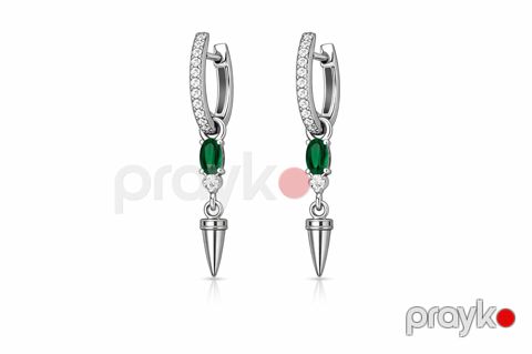 Серьги женские серебро 925 проба Emerald Edge — Bakı