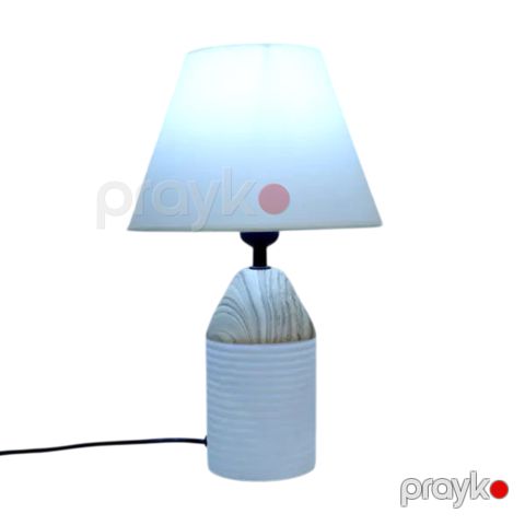 Masaüstü lampa vm777, keramika, ağ, 37 sm — Bakı