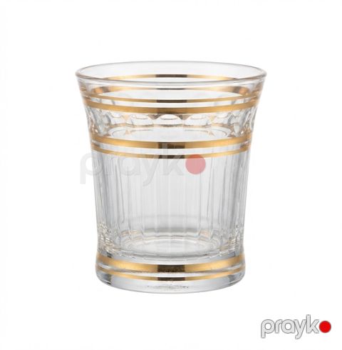 Qədəh dəsti 2754657, şəffaf/qızılı, büllur şüşə, 120 ml, 6 əd — Bakı