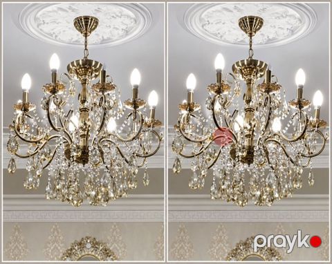 Çılçıraq, 10 və daha çox lampa, Metal — Bakı