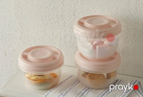 Konteyner dəsti English Home Nelly, 3 əd, 500 ml, çəhrayı — Bakı