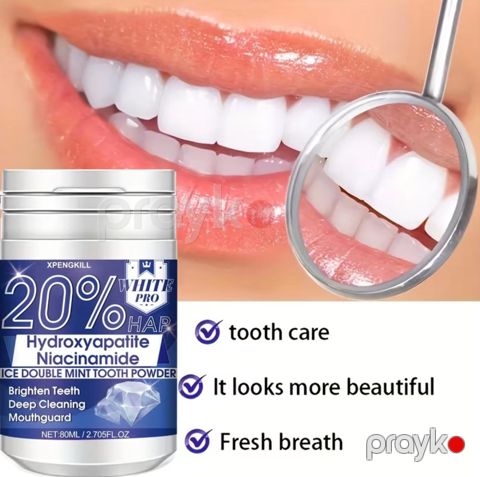 Diş tozu 20% Hydroxyapatite Niacinamide Ice Double Mint, 80 q — Bakı