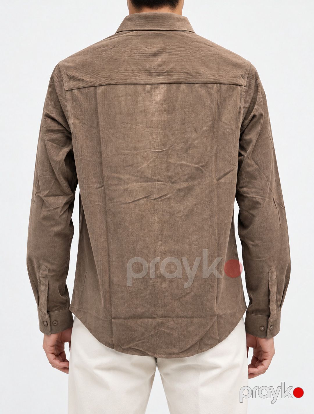 Uzunqol köynək, Qəhvəyi, Velvet, ölçü 3XL — Mallar, Bakı (3)
