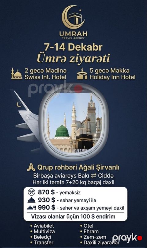 Ümrə ziyarəti (6-13 Noyabr) — Bakı