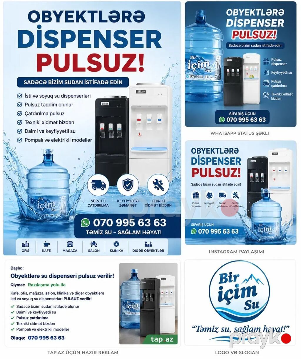 19 litrlik “Bir İçim Su” – evlərə, ofislərə və obyektlərə təmiz — Qida məhsulları, Masazır (4)
