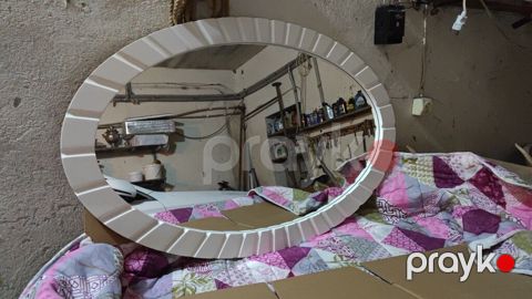 Güzgü Divar üçün, Oval, Dekorativ, Çərçivə ilə — Digah
