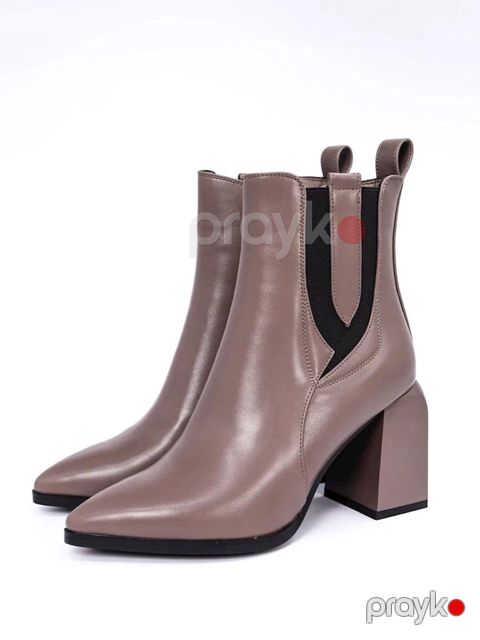 Qadınlar üçün qısa botlar M-1020-3, boz, süni dəri, ölçü 36 — Bakı