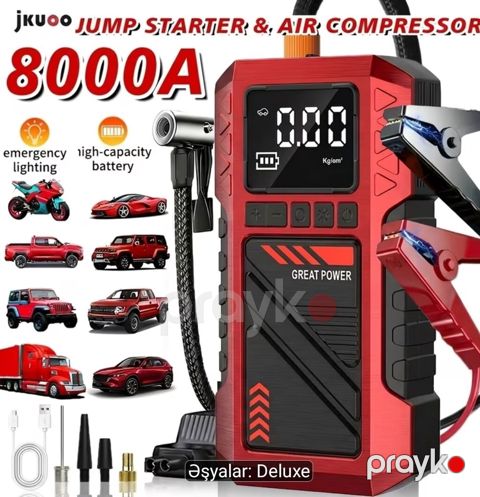 Avtomobil start-verici və hava kompressoru – “Great Power” 8000A Əsas — Sanqaçal