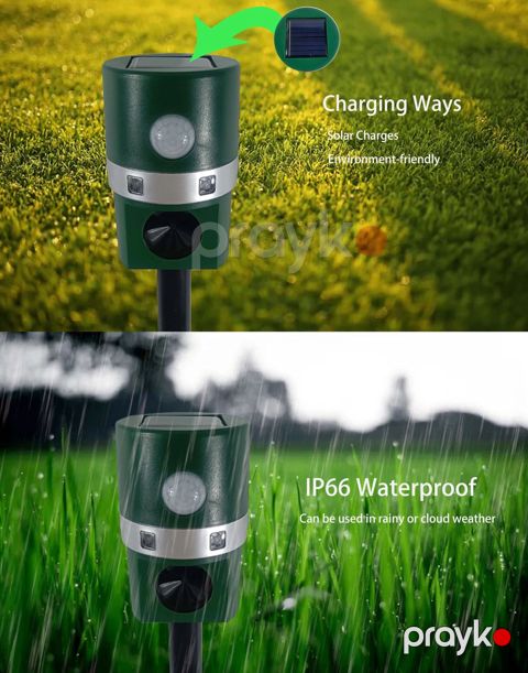 Ultrasəsli heyvan qovucu açıq havada istifadə üçün Solar Animal Repeller — Bakı