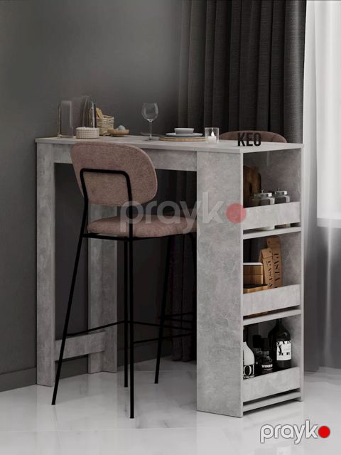 Bar dayağı Keo, 44.6x110x106.5 sm, Ldsp, beton rəngi — Bakı