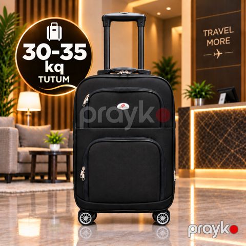 Çamadan 4 təkərli 15833115, qara, parça, ölçü 3XL — Bakı