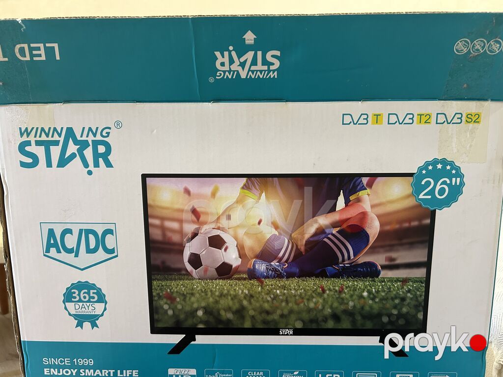 Winning Star 26" LED TV + DVB T2/C rəqəmsal tuner Az işlənmiş smart — Televizorlar, Bakı (2)