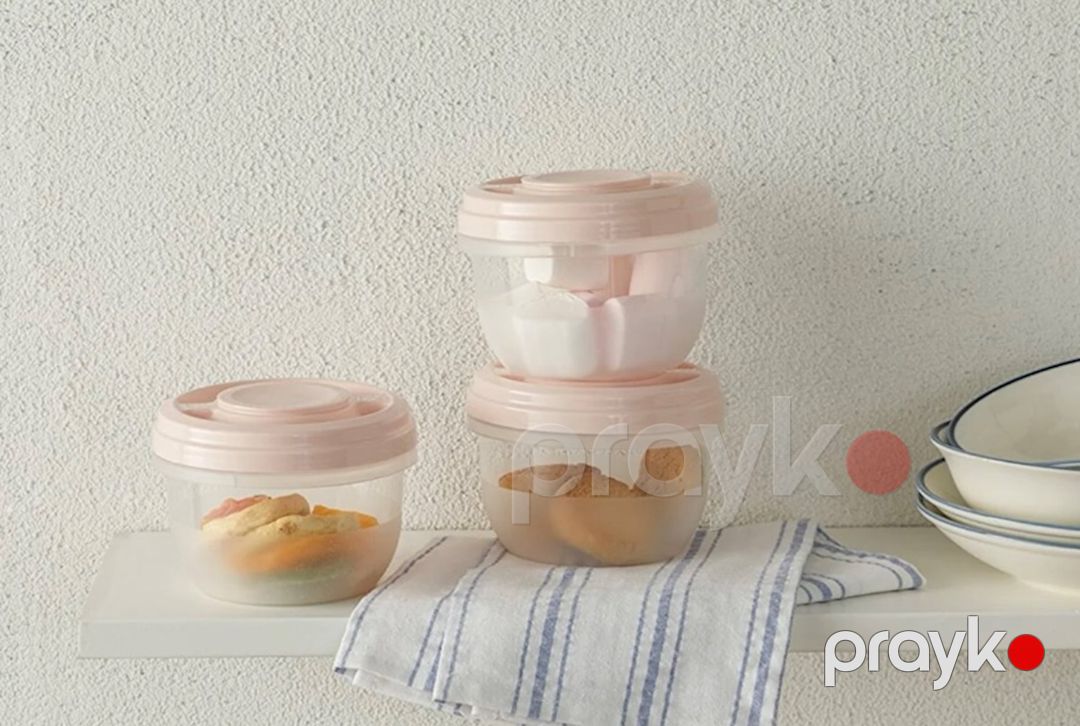 Konteyner dəsti English Home Nelly, 3 əd, 500 ml, çəhrayı — Mallar, Bakı (2)