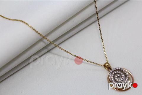 Kulonlu zəncir qadınlar üçün KHD_0316, qızıl 585 əyar — Bakı