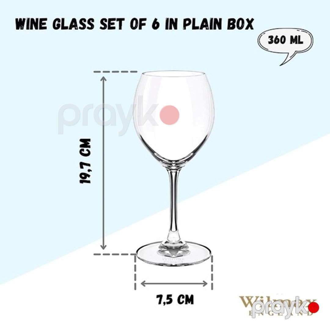 Şərab üçün badə dəsti Wilmax 888009/6A Undina, büllur, 360 ml, 6 əd — Mallar, Bakı (2)