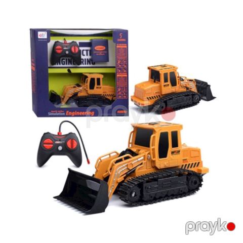 Radio ilə idarə olunan buldozer 690-C1, 25.5x11x12 sm, narıncı, 6+ — Bakı