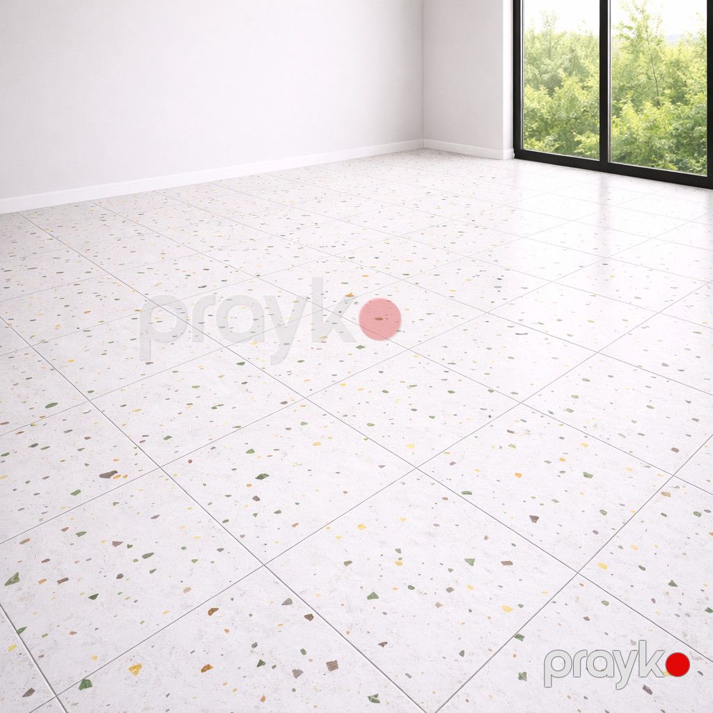 Dekorativ döşəmə örtüyü SPC88015, ağ, 60x60 sm — Mallar, Bakı (2)