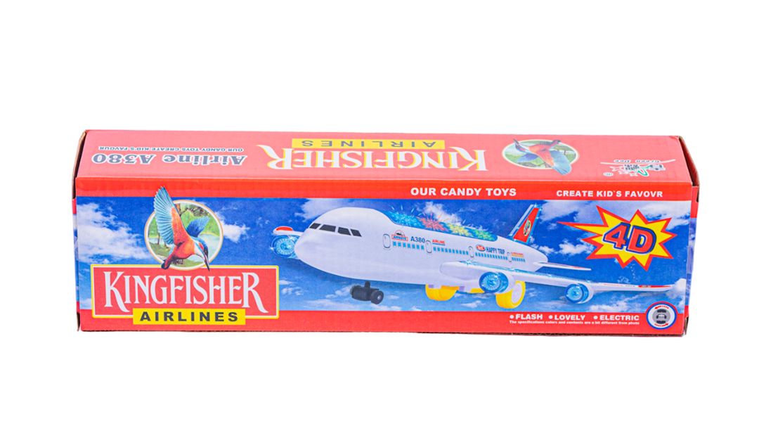 Təyyarə Kingfisher Airline 380, işıq/səs effektləri ilə, 30х27 sm, 3+ yaş — Mallar, Bakı