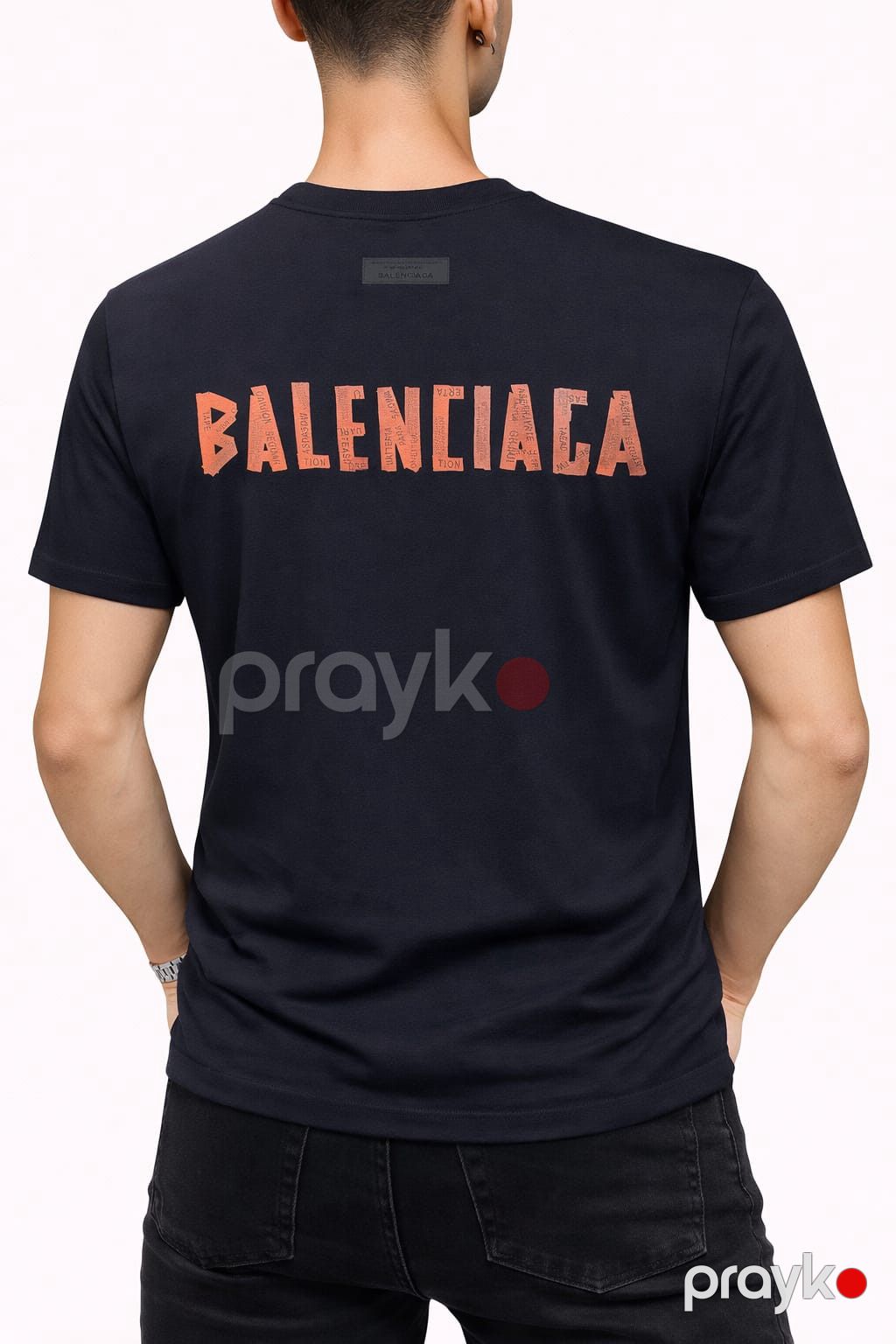 Kişilər üçün futbolka A5024, qara, parça, ölçü 3XL — Mallar, Bakı (2)