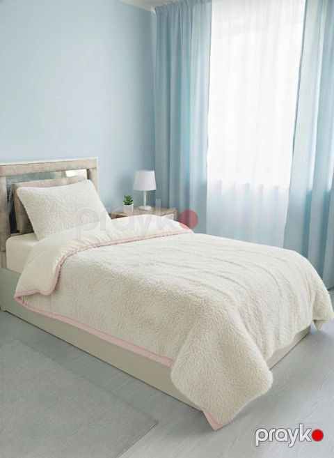 Yataq dəsti 31076045 birnəfərlik, yorğan üzü 160x200 sm, mələfə 160x200 sm, yastıq üzü 50x70 sm, ağ — Bakı