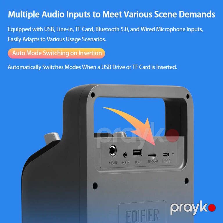 Portativ karaoke bluetooth dinamiki "Edifier PP205" — Səs texnikası, Bakı (2)