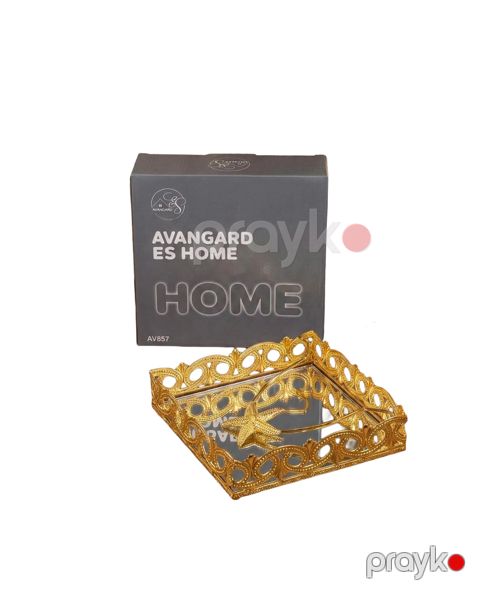Salfet qabı No brand 1 əd Metal 18 sm Qızılı — Bakı