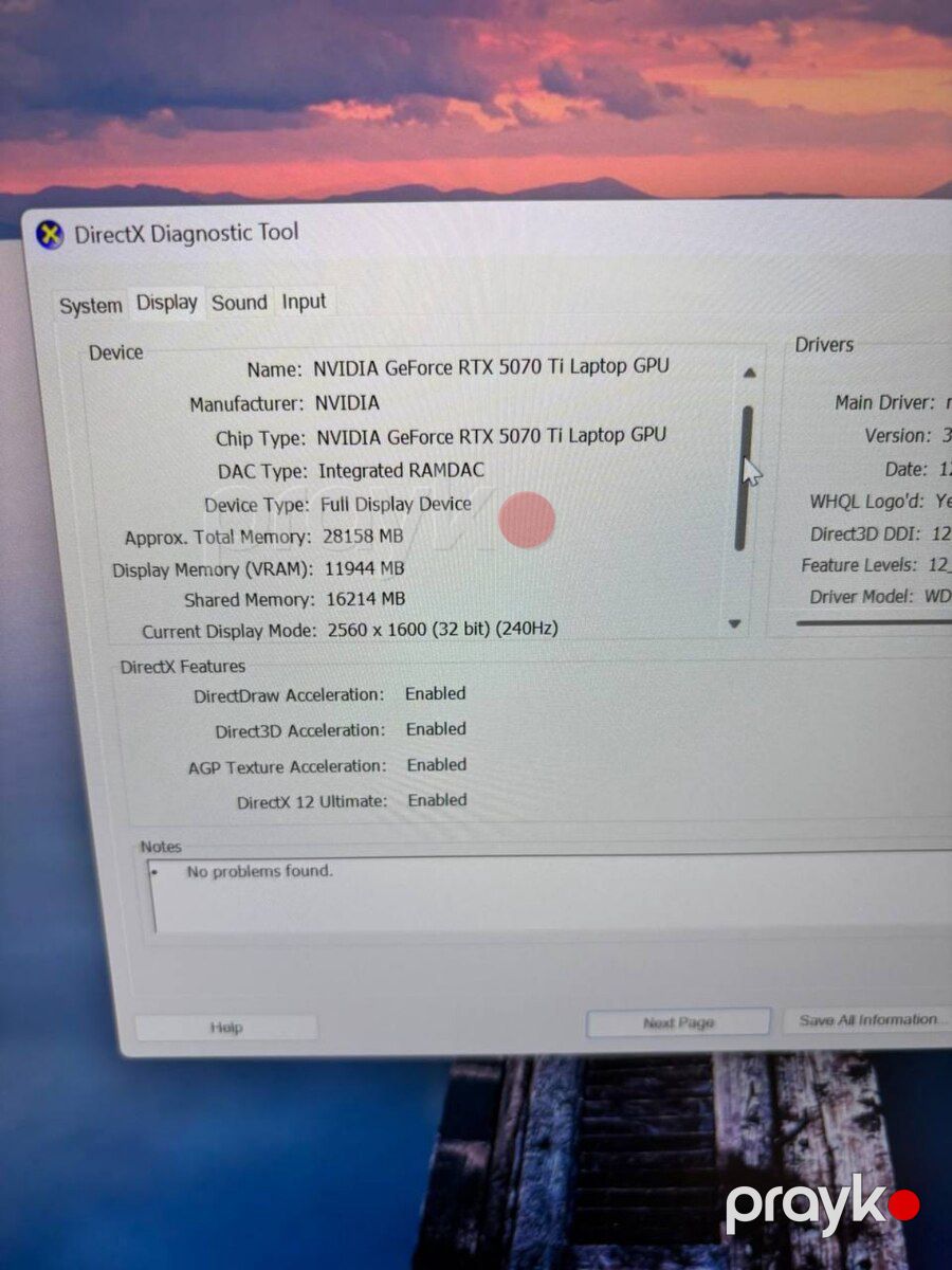 Noutbuk MSI Vector Gaming RTX 5070ti — Noutbuklar, Bakı (11)