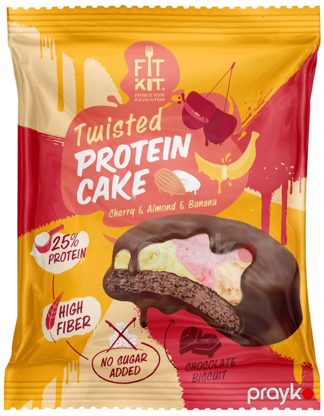 Proteinli peçenye qutusu FitKit Twisted Cake Cherry, 70 q, 8 əd — Mallar, Bakı (2)