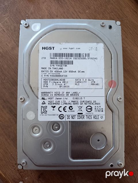 Hgst 3.5" daxili sərt disk – 2TB Problemsiz İşlək vəziyyətdə.Öz — Digah