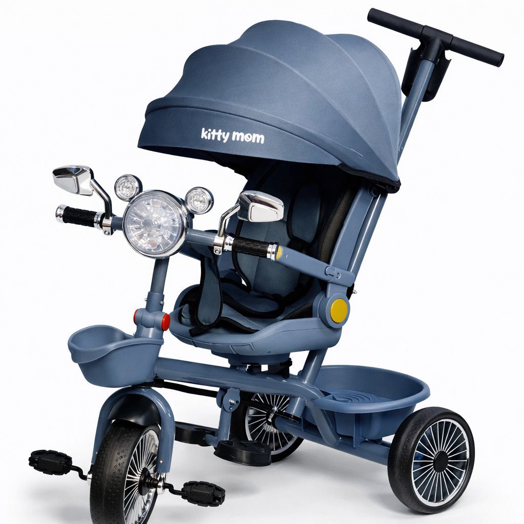 Uşaqlar üçün üçtəkərli velosiped 2-si 1də VPBaby_088, mavi — Mallar, Bakı