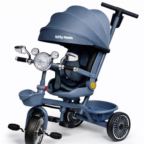 Uşaqlar üçün üçtəkərli velosiped 2-si 1də VPBaby_088, mavi — Bakı
