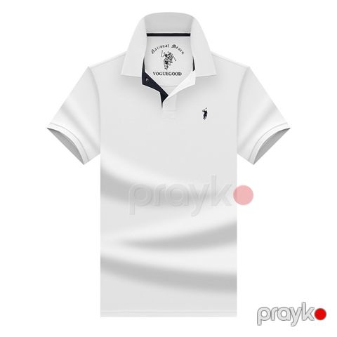 Kişilər üçün qısaqol polo 57-1415, ağ, pambıq, ölçü 3XL — Bakı