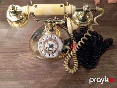 Orginal Retro diskli masa Telefonu - Korpus: parlaq qızılı rəngli — Bakı