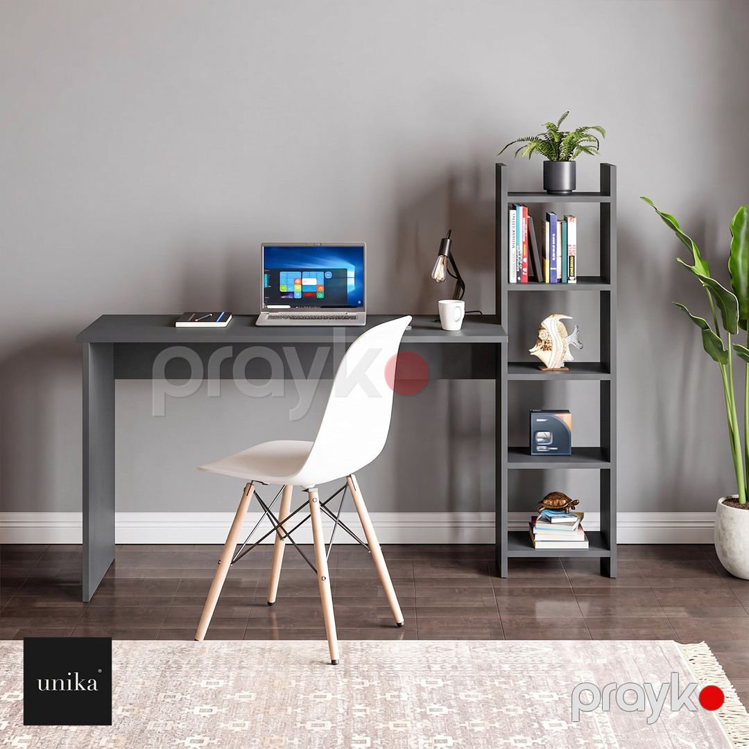 Kompüter masası 10604, Ldsp, 165x120x45 sm, antrasit — Mallar, Bakı (2)