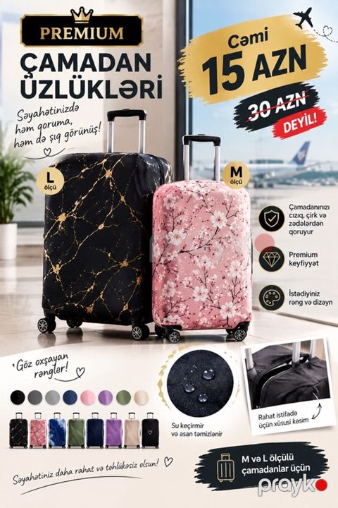 Premıum Çamadan Üzlükləri – Cəmi 15 AZN (30 AZN deyil) Səyahət zamanı — Bakı