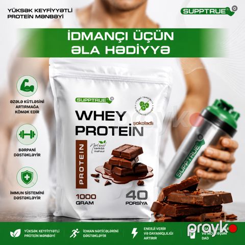 Protein Supptrue, şokolad, 1000 q — Bakı