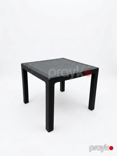 Bağ üçün masa Capissi, antrasit, plastik, 90x90x75 sm — Bakı