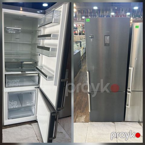 Siemens NoFrost soyuducu - Rəng: paslanmayan polad (inox), ön paneldə — Digah