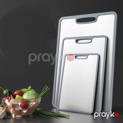 Mətbəx lövhələri dəsti VM-2461, paslanmayan polad, 29x20/36x25/39x28 sm, 3 əd — Bakı