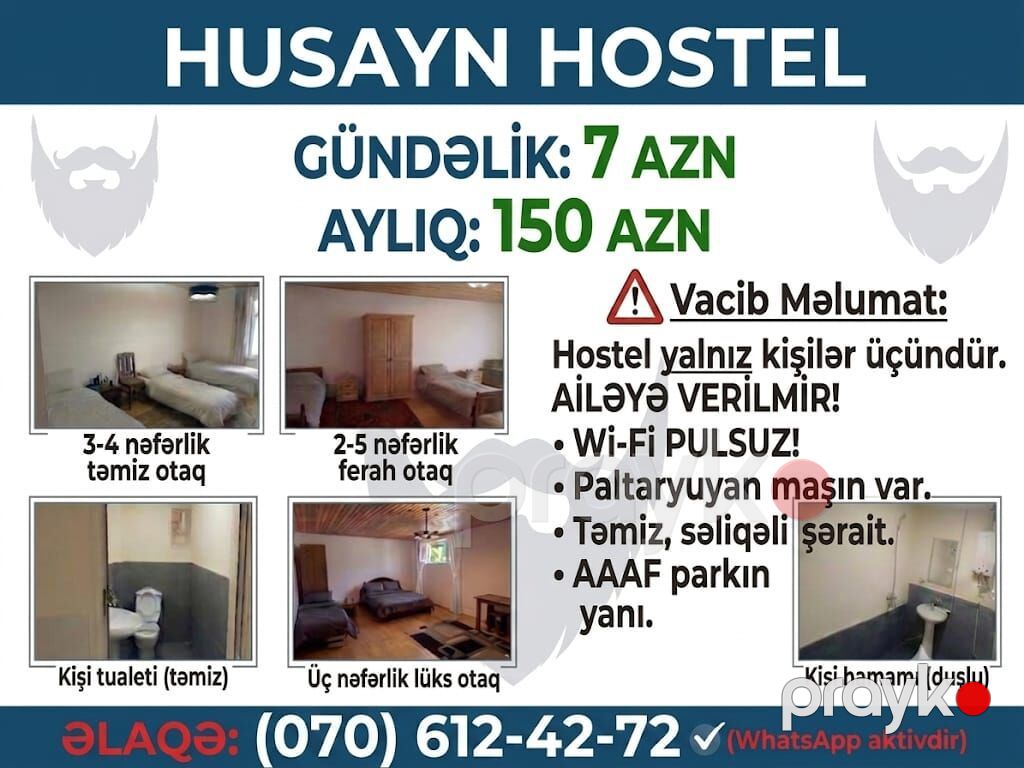 Husayn Hostel – Xırdalan - Gündəlik: 7 AZN - 10 günlük: 60 AZN — Mənzil, Xırdalan (10)
