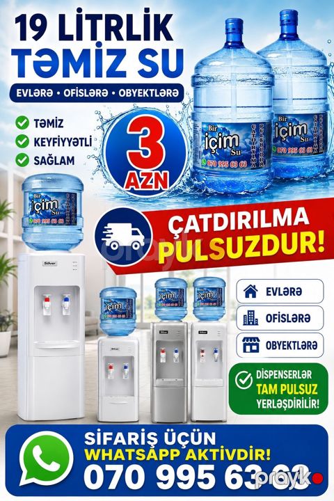 19 litrlik “Bir İçim Su” – evlərə, ofislərə və obyektlərə təmiz — Masazır