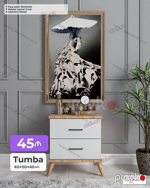 Tumba – 40×50×40 sm - Material: 18 mm laminat - Rəng seçimi — Bakı