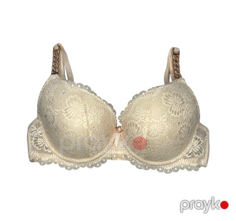 Metal detallı büsthalter 60657, bej, elastan/fibra/viskoza/poliamid, ölçü 40/90 — Bakı