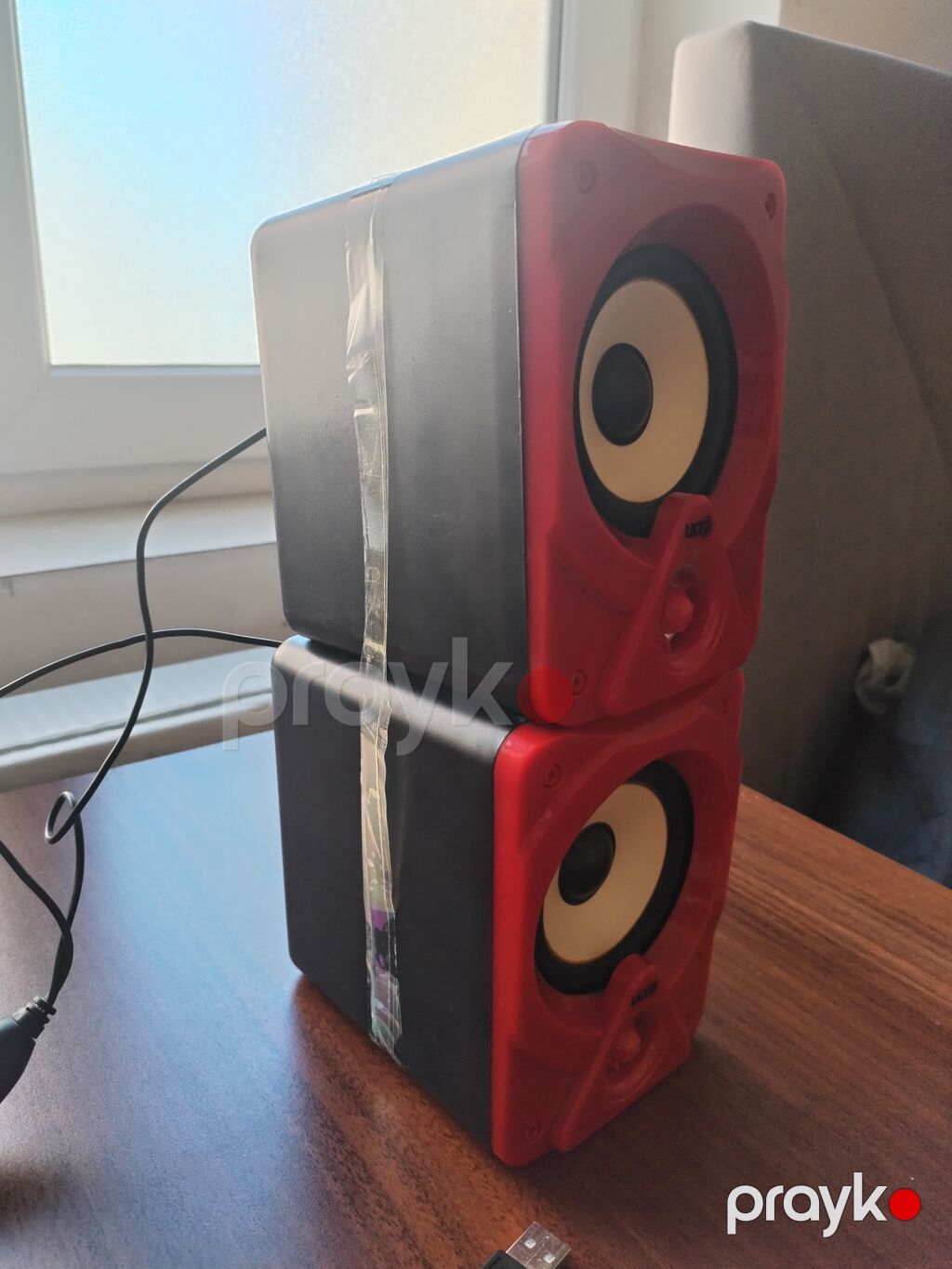 USB gücləndirməli mini stolüstü akustika (2 ədəd) - Brend: Ufo (ön — Dinamiklər və akustik sistemlər, Sumqayıt (3)