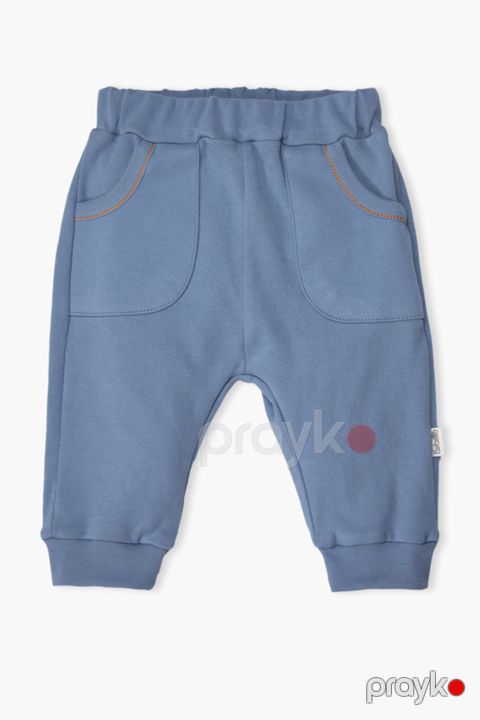Şalvar Bebetto K4467, göy, pambıq, ölçü 9-12 ay — Bakı