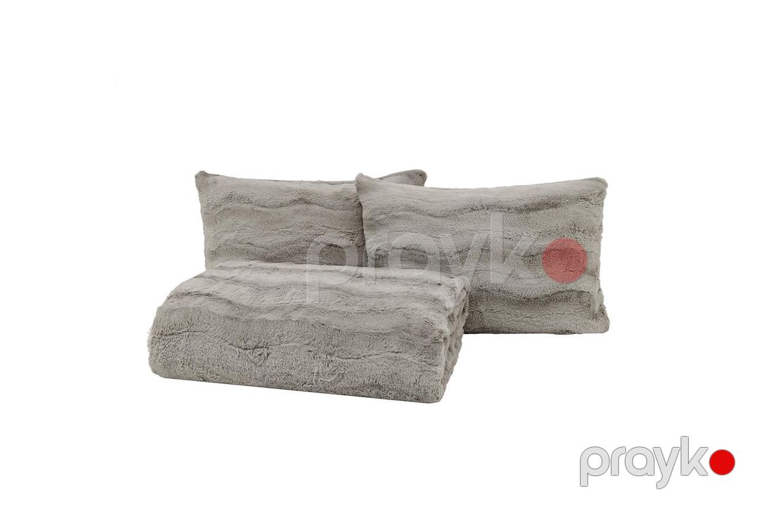 Örtük və yastıq üzü dəsti Yataş Liza, örtük 230x240 sm, yastıq üzü 2 əd x 50x70 sm, boz — Mallar, Bakı (3)